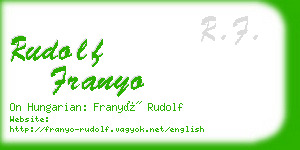 rudolf franyo business card